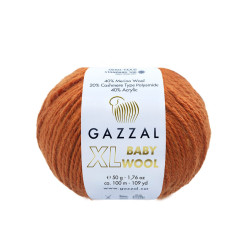841 - tamsi oranžinė Gazzal Baby Wool XL