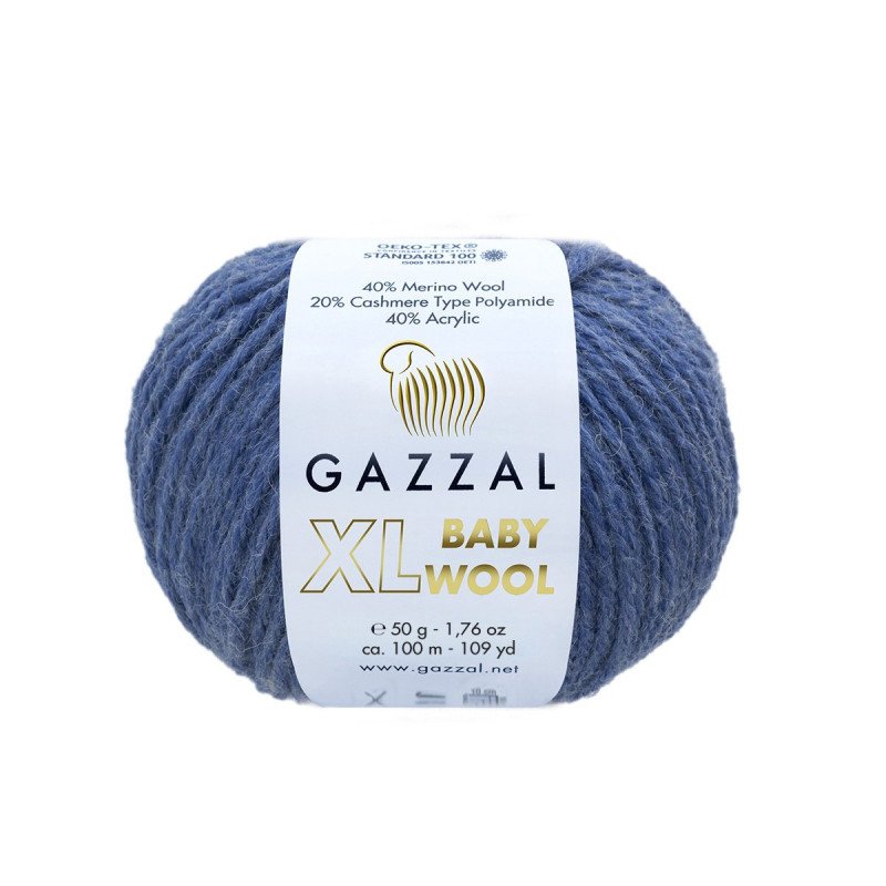 844 - džinso mėlyna Gazzal Baby Wool XL