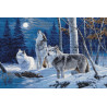 G727 - Vilkų staugimas ir žiemos mėnulis (The Howl of Wolves and the Winter Moon) siuvinėjimo rinkinys Luca-S