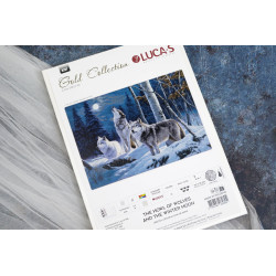 G727 - Vilkų staugimas ir žiemos mėnulis (The Howl of Wolves and the Winter Moon) siuvinėjimo rinkinys Luca-S