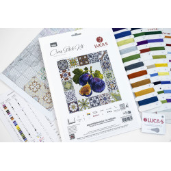 B7057 - Viduržemio jūros figų mozaika (Mediterranean Fig Mosaic) siuvinėjimo rinkinys Luca-S