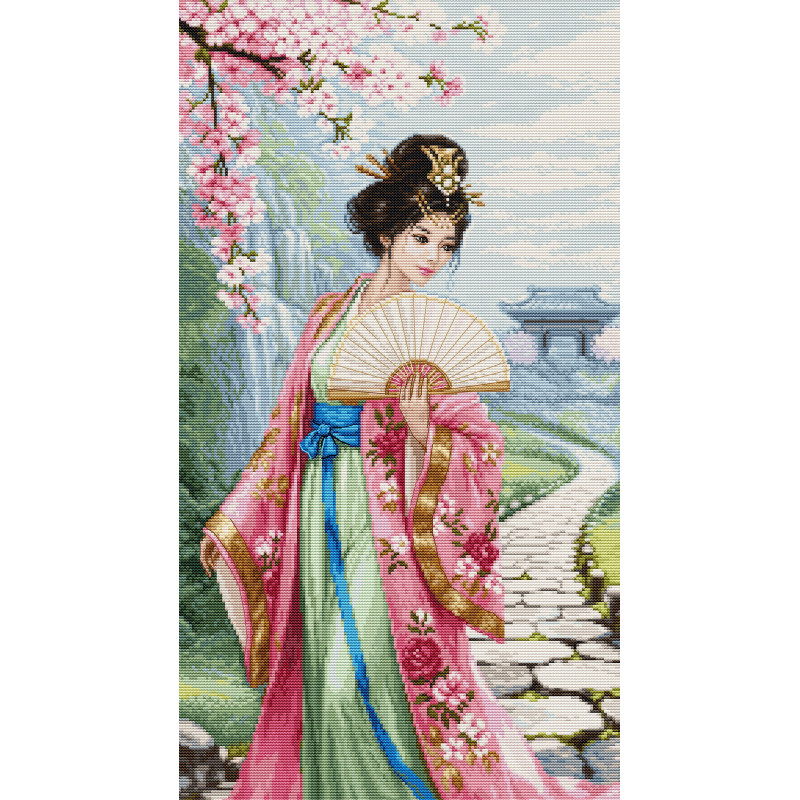 BU5105 - Vyšnių žiedų giesmė (The Song of Cherry Blossoms) siuvinėjimo rinkinys Luca-S