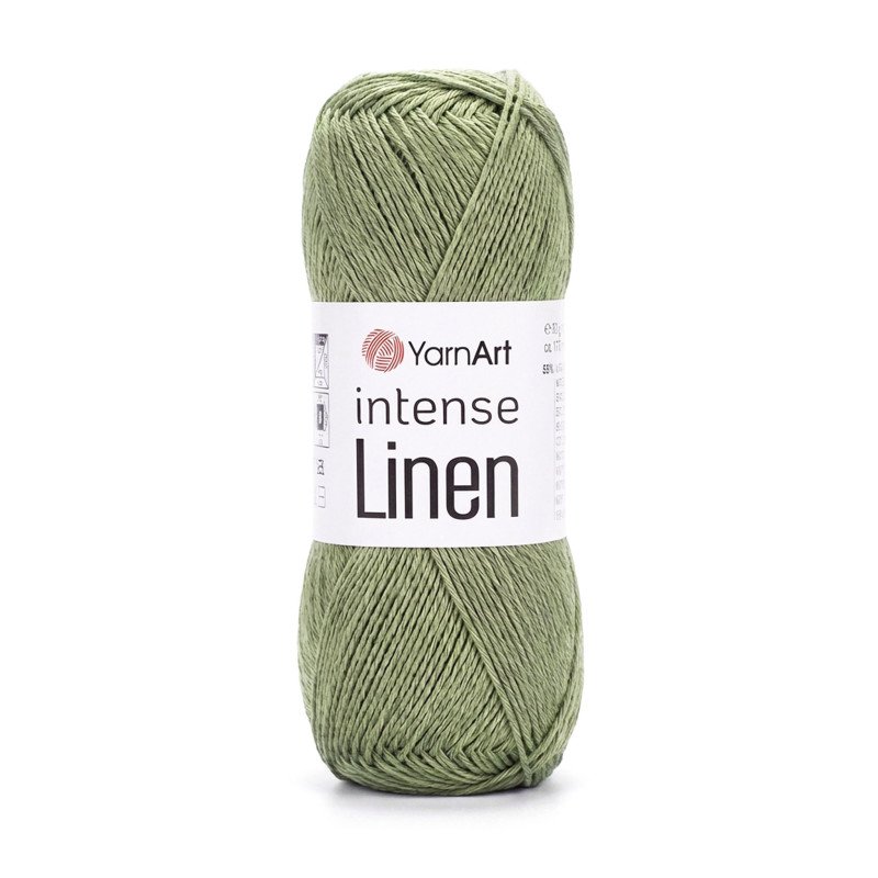 4121 - samanų žalia YarnArt Intense Linen