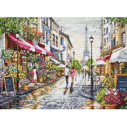 BU5107 - Paryžiaus gėlių parduotuvė (Paris Flower Shop) siuvinėjimo rinkinys Luca-S
