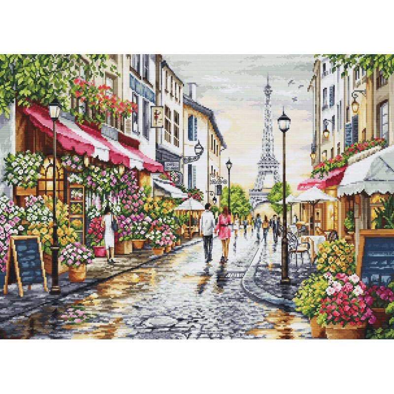 BU5107 - Paryžiaus gėlių parduotuvė (Paris Flower Shop) siuvinėjimo rinkinys Luca-S