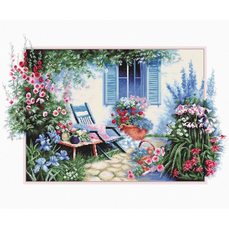 B2342 - gėlių sodas (Flower Garden) siuvinėjimo rinkinys Luca-S