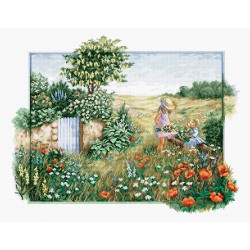 BU4013 - peizažas su aguonomis (Landscape with Poppies) siuvinėjimo rinkinys Luca-S
