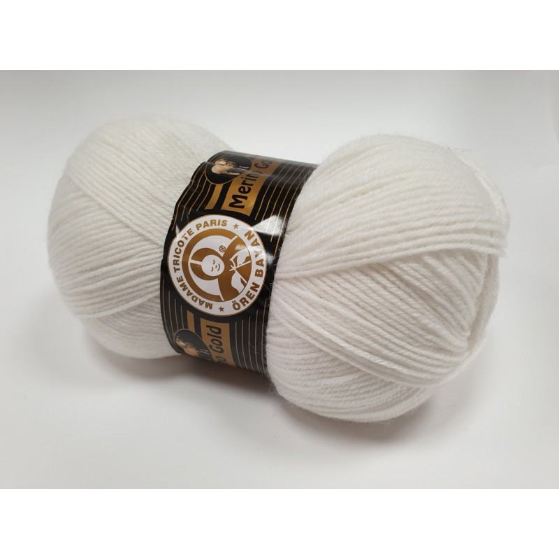 000 - balta Merino Gold Madame Tricote Paris