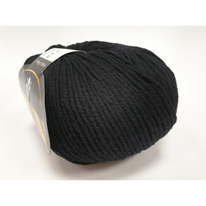 008 - juoda Merino Extra 145 008 - juoda Merino Extra 145