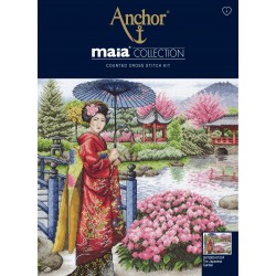 01024 - japoniškas sodas (The Japanese Garden) siuvinėjimo rinkinys Anchor Maia Collection