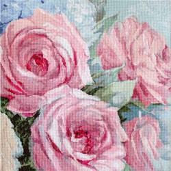 LETI 928 - blyškiai rausva rožė (Pale Pink Rose) siuvinėjimo rinkinys Letistitch