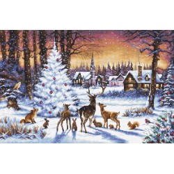 LETI 947 - Kalėdinis miškas (Christmas Wood) siuvinėjimo rinkinys Letistitch