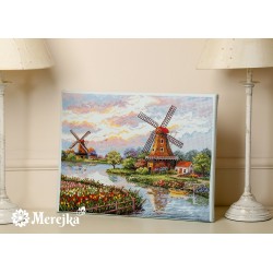K-167 - Olandijos vėjo malūnai (Dutch Windmills) siuvinėjimo rinkinys Merejka