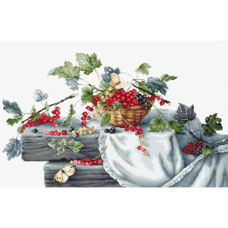 B2262 - Raudoni serbentai (Red Currants) siuvinėjimo rinkinys Luca-S B2262 - Raudoni serbentai (Red Currants) siuvinėjimo rinkinys Luca-S