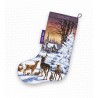 LETI 948 Kalėdinio miško kojinė (Christmas Wood Stocking) siuvinėjimo rinkinys Letistitch