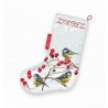 LETI 949 - Mėlynos zylės kojinė (Blue tits Stocking) siuvinėjimo rinkinys Letistitch