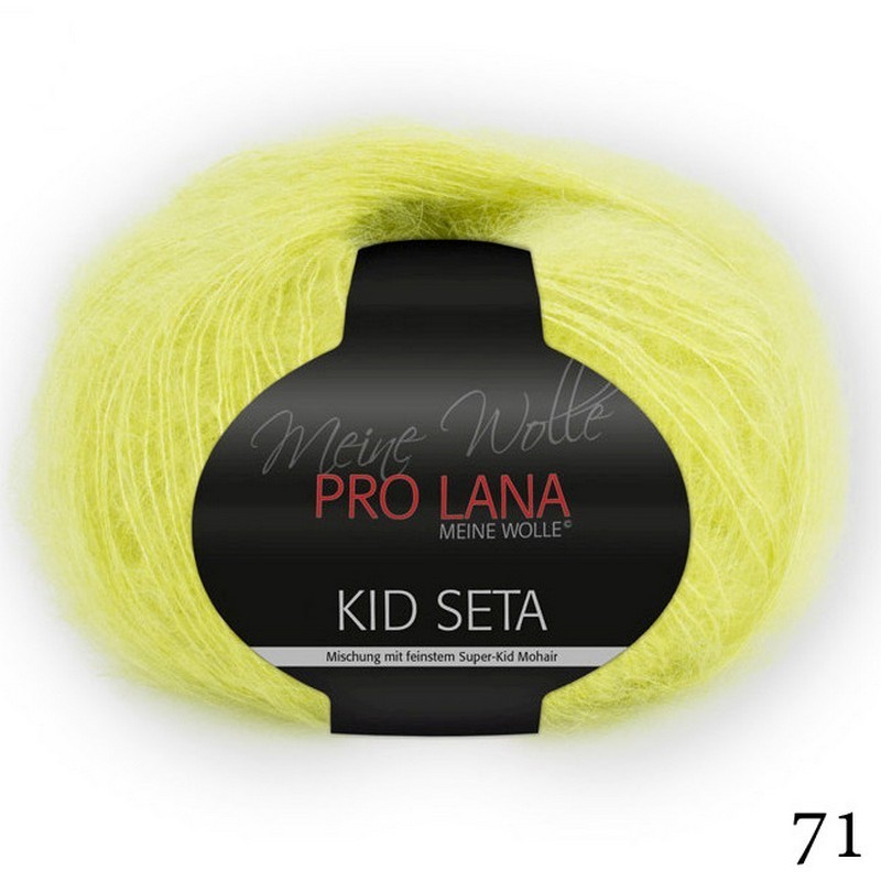 71 - žalios citrinos Pro Lana Kid Seta