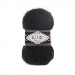 60 - juoda Alize Mohair Classic