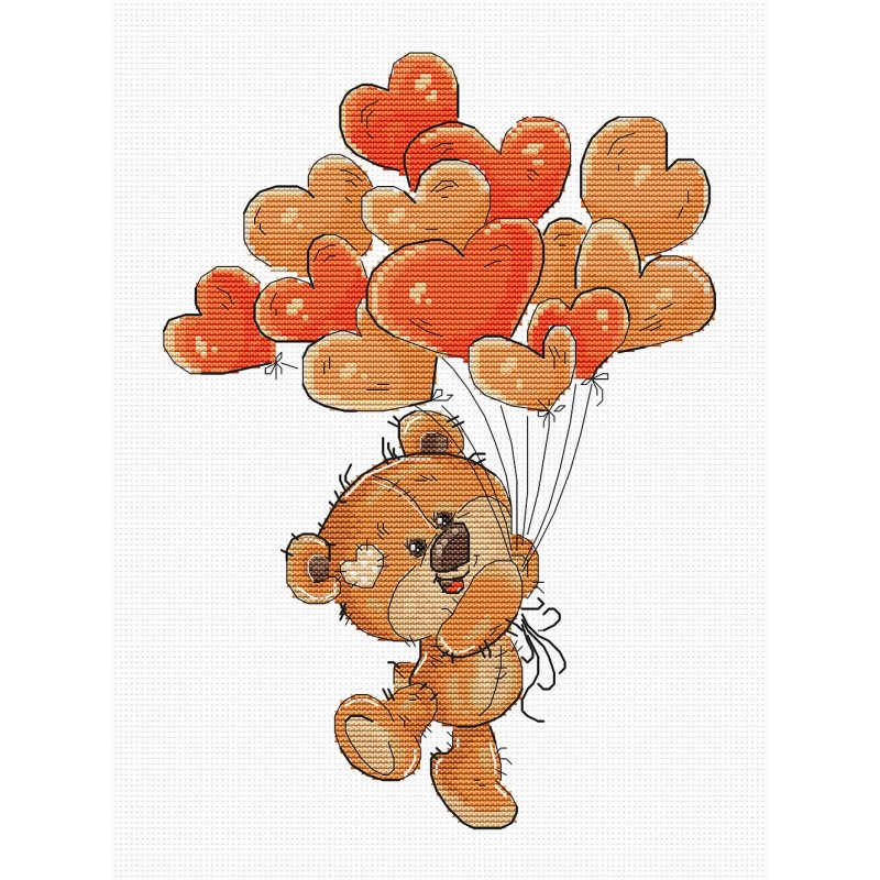 B1176 - Meškutis (Teddy-bear) siuvinėjimo rinkinys Luca-S