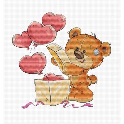 B1177 - Meškutis (Teddy-bear) siuvinėjimo rinkinys Luca-S