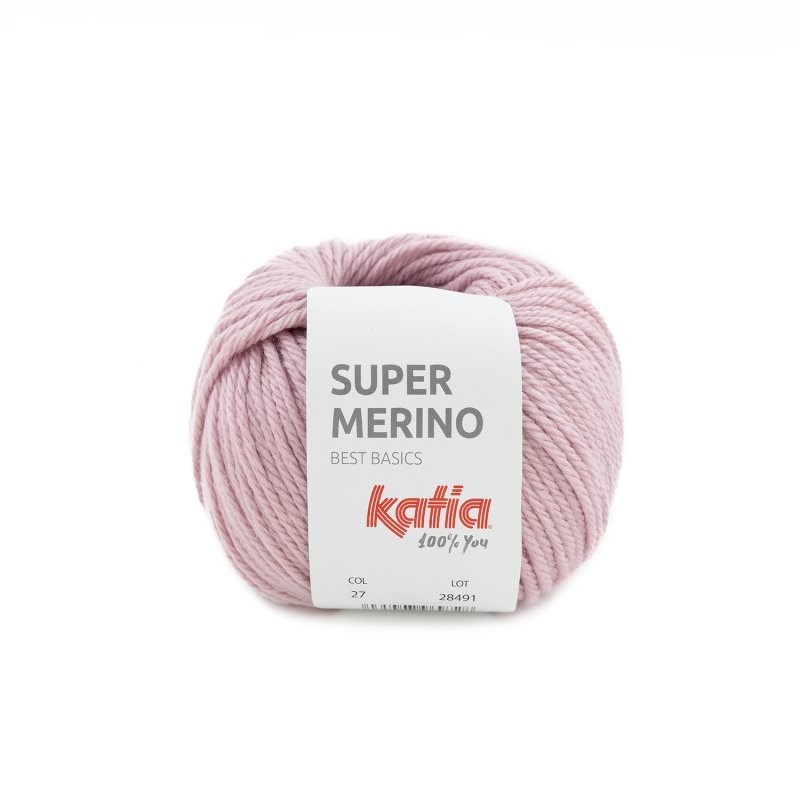 27 - šviesi rausva Katia Super Merino