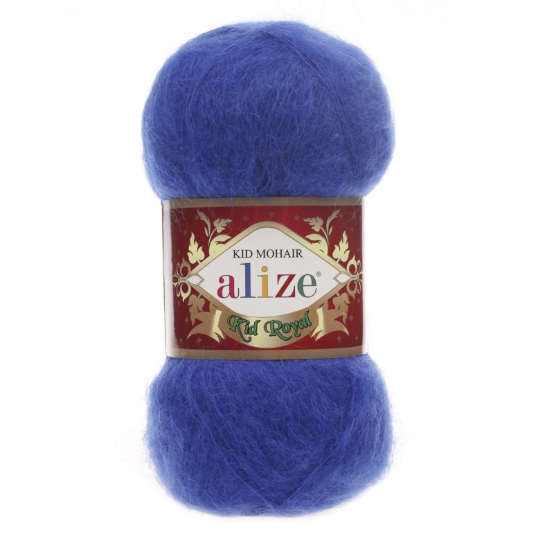 141 - ryški mėlyna Alize Kid Mohair