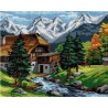 3031M 40x50 cm kanva su atspaustu piešiniu Orchidea