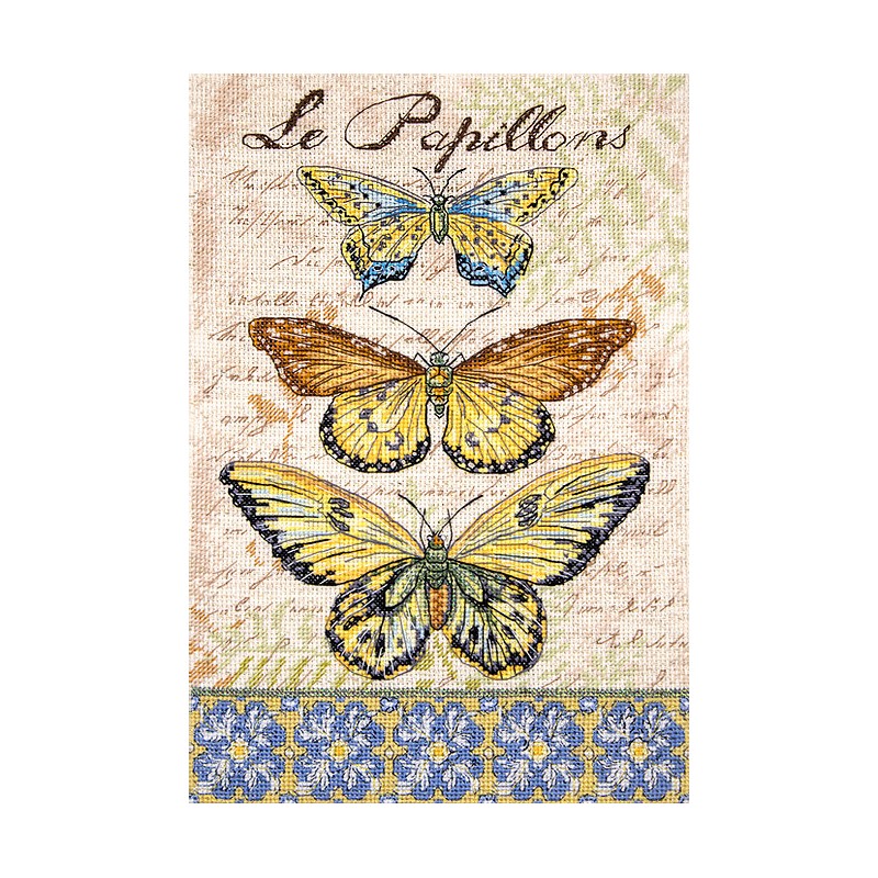 LETI 975 - Vintage Wings-Le Papillons siuvinėjimo rinkinys Letistitch