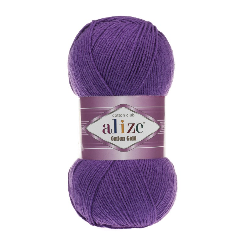 44 - tamsi violetinė Alize Cotton Gold