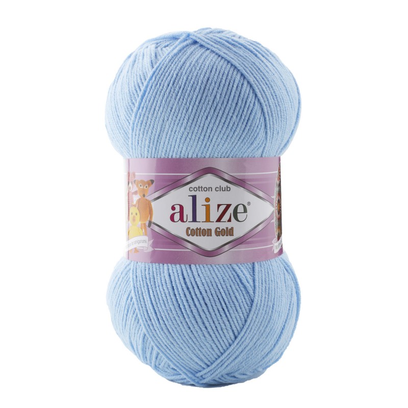 728 - mėlyna Alize Cotton Gold