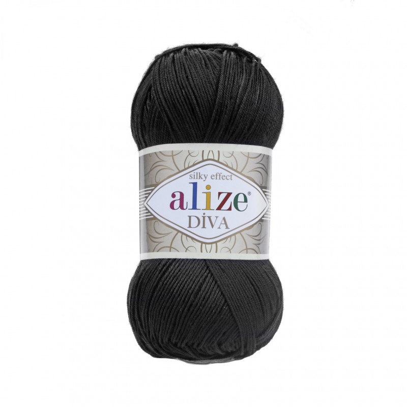 60 - juoda Alize Diva 60 - juoda Alize Diva