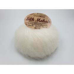 S010 - balta Midara Silk Mohair