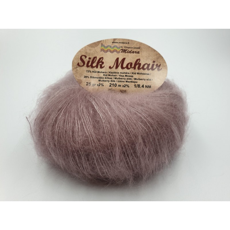 S750 - pilkai violetinė Midara Silk Mohair