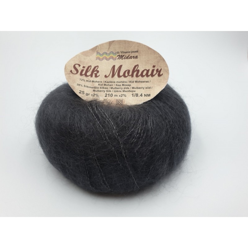 S930 - grafito pilka Midara Silk Mohair