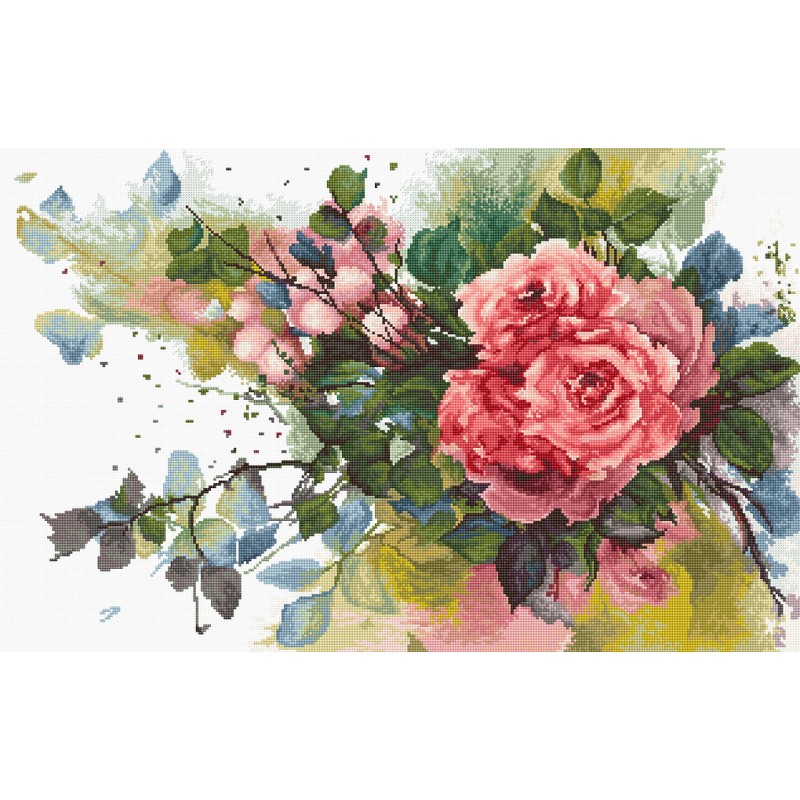 B2383 - Raudonos rožės (Red roses) siuvinėjimo rinkinys Luca-S