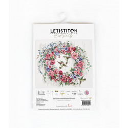 LETI 990 - Kolibrio vainikas (Hummingbird Wreath) siuvinėjimo rinkinys Letistitch