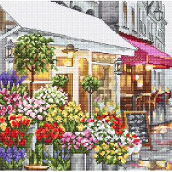 LETI 986 - Gėlių parduotuvė (Flower shop) siuvinėjimo rinkinys Letistitch