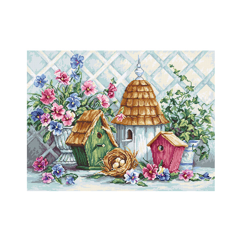 B2396 - Sodo lizdas (Garden Nesting) siuvinėjimo rinkinys Luca-S