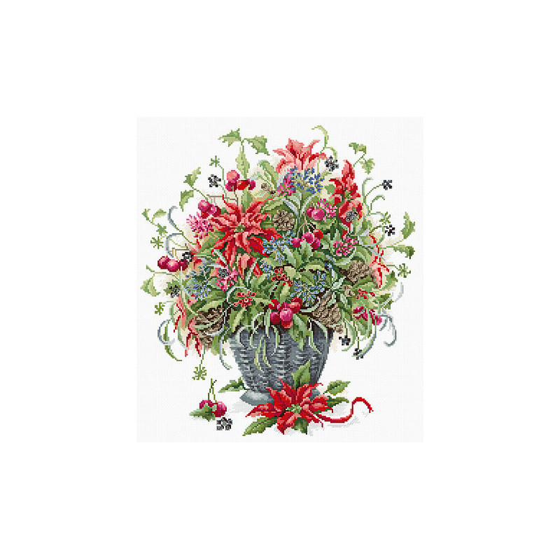 B7002 - Gruodžio puokštė (December bouquet) siuvinėjimo rinkinys Luca-S