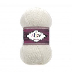 01 - pieno balta Alize Superwash Comfort 100