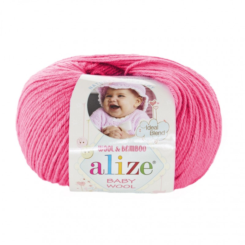 33 - ryški rožinė Alize Baby Wool