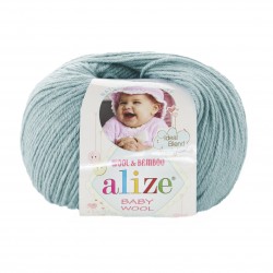 114 - pilkai žalsva Alize Baby Wool