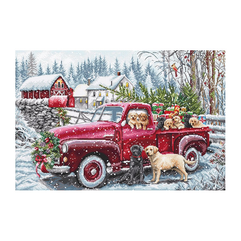 L8014 - Kalėdinis pristatymas (Christmas Delivery) siuvinėjimo rinkinys Letistitch