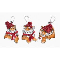 L8017 - Kalėdinis tigrų žaislų rinkinys iš 3 dalių Letistitch