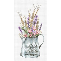 B7008 - Puokštė su levandomis (Bouquet with lavender) siuvinėjimo rinkinys Luca-S