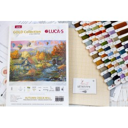 B616 - Rudens upelio malūnas (Autumn Creek Mill) siuvinėjimo rinkinys Luca-S