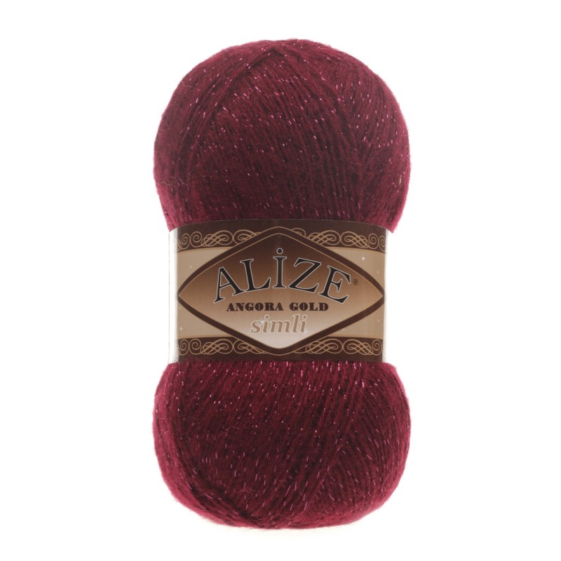 57 - bordo Alize Angora Gold Simli 57 - bordo Alize Angora Gold Simli