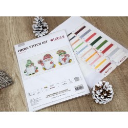 JK030 - Kalėdų nykštukai (Christmas gnomes) siuvinėjimo rinkinys Luca-S