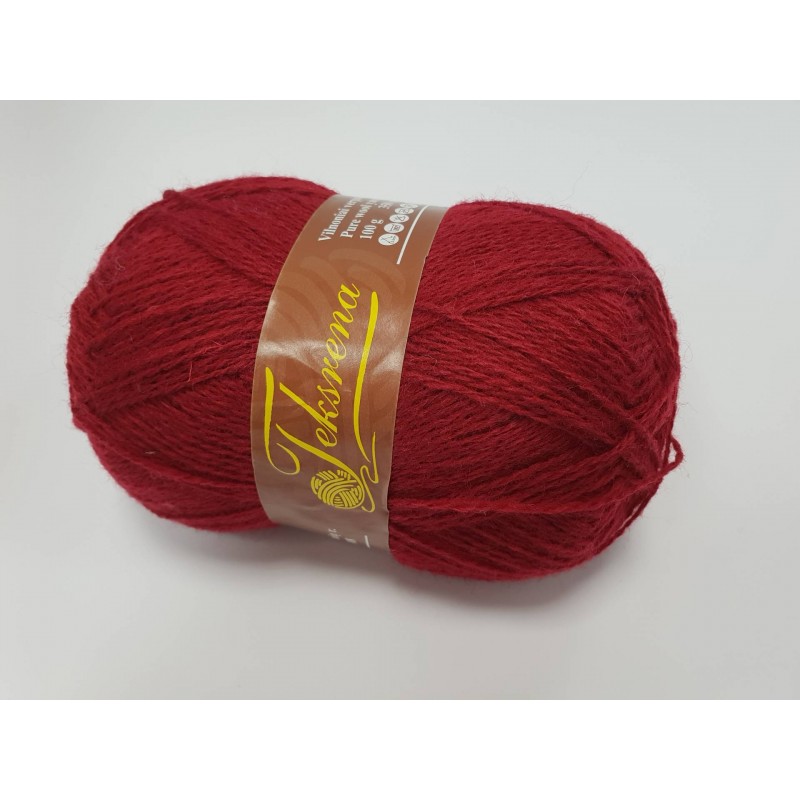 565 - bordo Teksrena vilnoniai verpalai