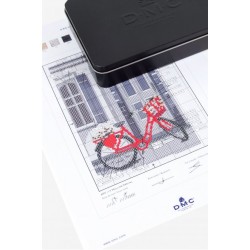 DMC 117TIN21S - Juoda metalinė dėžutė su siuvinėjimo siūlais
